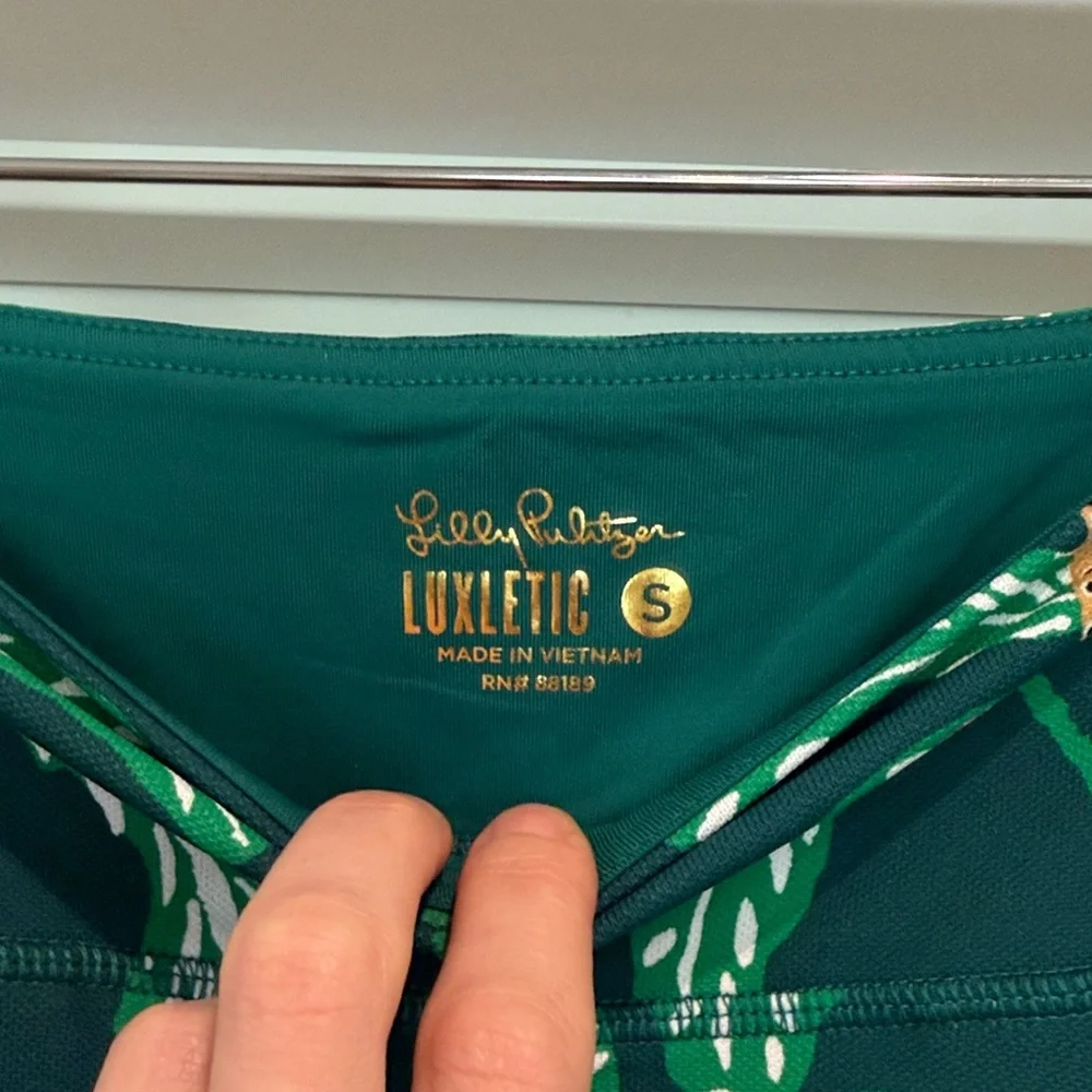 Lilly Pulitzer Teal Flamingo Skort - Picture 2 of 4